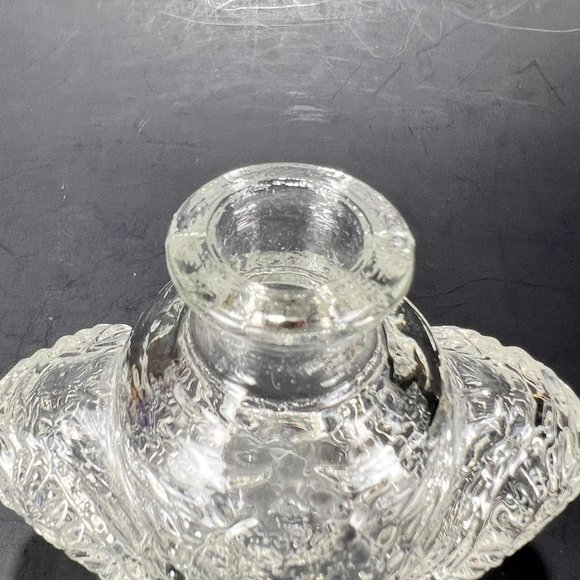 Vtg LE Smith Co Perfume Bottle Fleur de Lis Vanity Beaded Medallion 40s - Picture 11 of 16